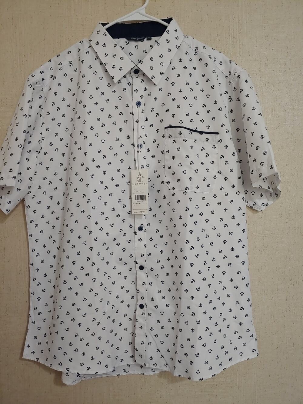 NWT Mens Surf Style Button Front sz XL